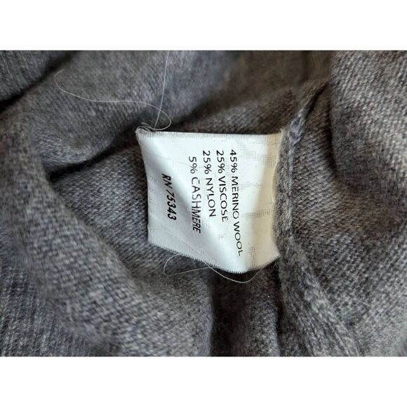 Filippo Riberti men's merino wool blend gray pull-over sweater XL - Picture 6 of 7